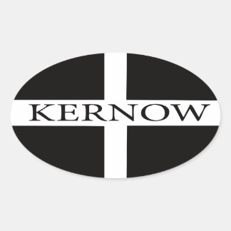 Kernow (Cornwall) flag Oval Sticker