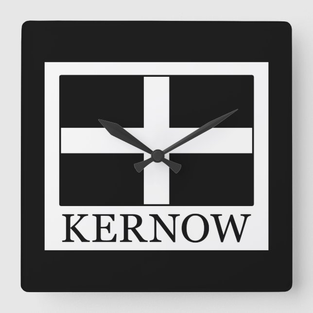 Kernow Square Wall Clock (Front)