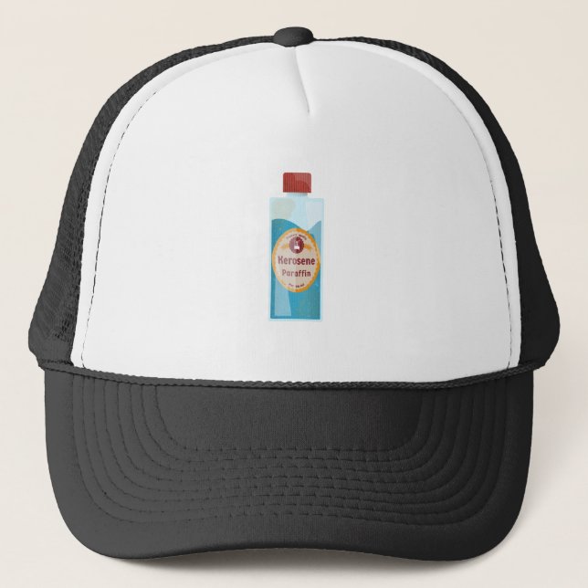 Kerosene Bottle Parffin Trucker Hat (Front)