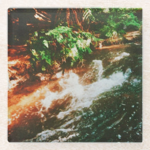 Kerosene Creek, Rotorua, New Zealand Glass Coaster
