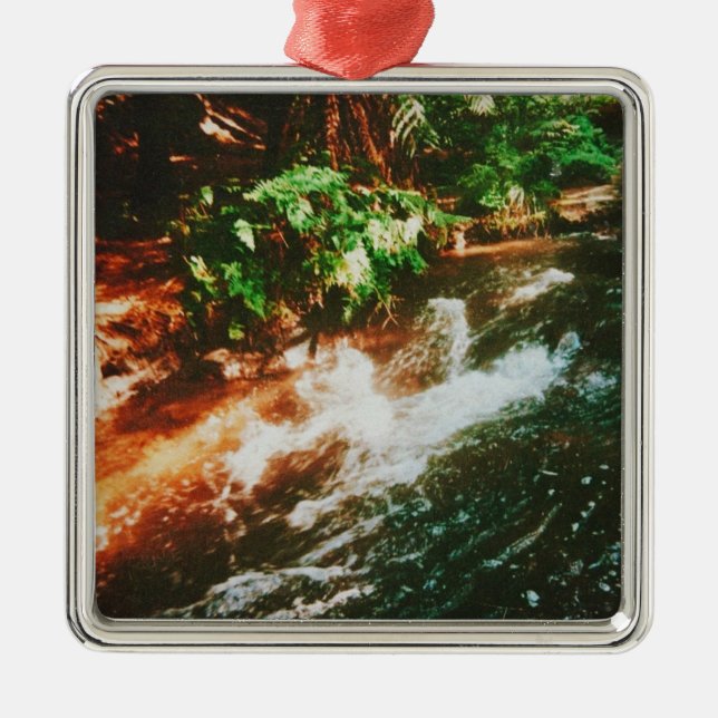 Kerosene Creek, Rotorua, New Zealand  Metal Ornament (Front)