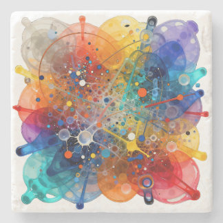 “Kerplopulous” – Abstract Psychedelic Stone Coaster