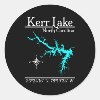 Kerr Lake North Carolina Classic Round Sticker