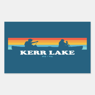 Kerr Lake Virginia North Carolina Canoe Rectangular Sticker