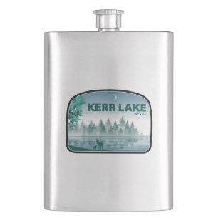 Kerr Lake Virginia North Carolina Deer Hip Flask