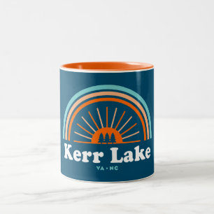 Kerr Lake Virginia North Carolina Rainbow Two-Tone Coffee Mug