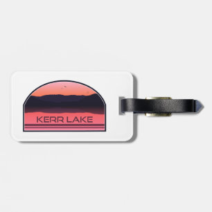 Kerr Lake Virginia North Carolina Red Sunrise Luggage Tag