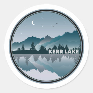 Kerr Lake Virginia North Carolina Reflection Classic Round Sticker