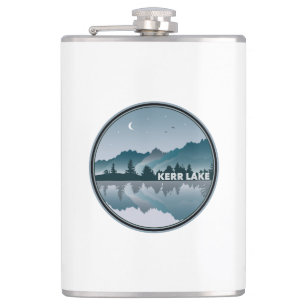 Kerr Lake Virginia North Carolina Reflection Hip Flask