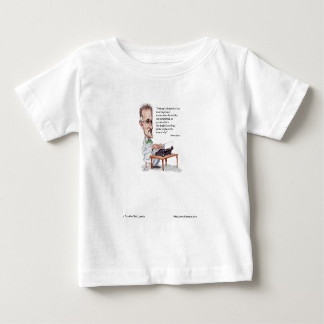 Kerr/London James Joyce & English Is Torture Quote Baby T-Shirt (Front)