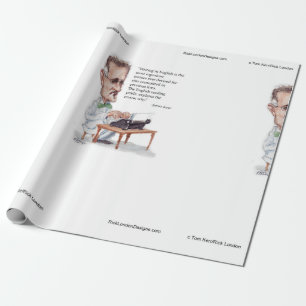 Kerr/London James Joyce & English Is Torture Quote Wrapping Paper