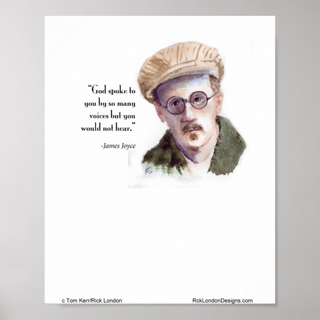 Kerr/London James Joyce & "God Spoke" Quote Poster (Front)