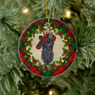 Kerr Scottie Dog Christmas Ceramic Ornament