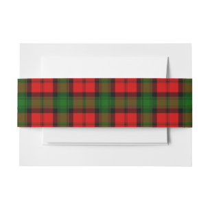 Kerr Scottish Tartan Belly Band Invitation Belly Band