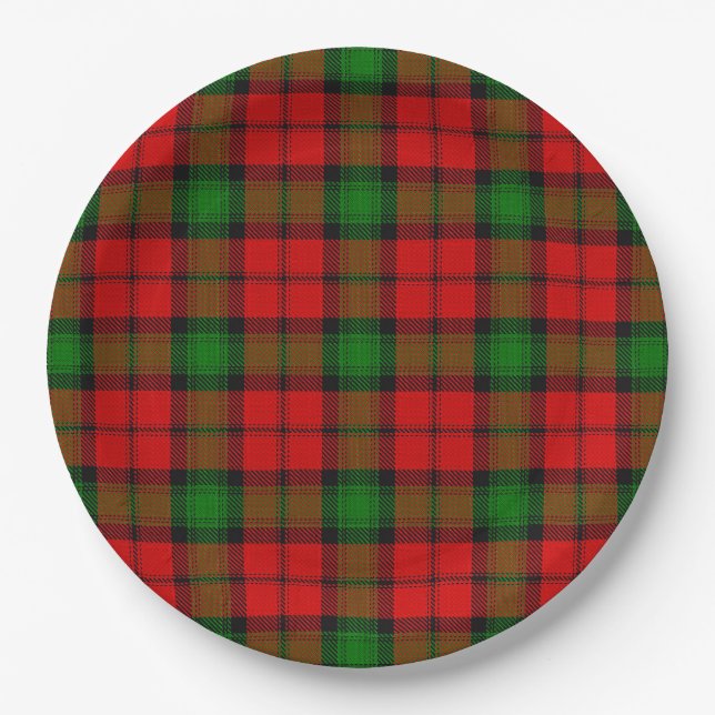 Kerr Tartan Paper Plate (Front)