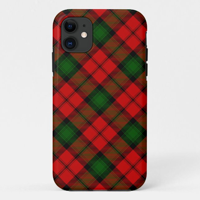 Kerr tartan red green plaid Case-Mate iPhone case (Back)