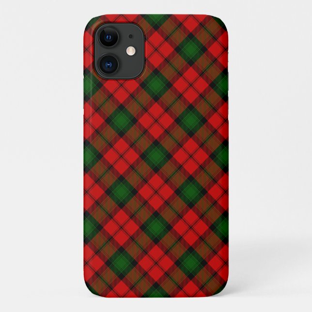 Kerr tartan red green plaid Case-Mate iPhone case (Back)