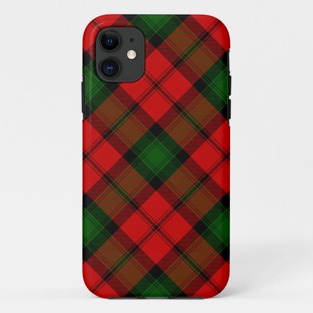 Kerr tartan red green plaid Case-Mate iPhone case (Back)