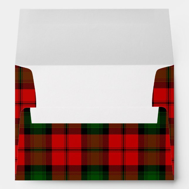 Kerr tartan red green plaid envelope (Back (Bottom))