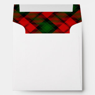 Kerr tartan red green plaid envelopes