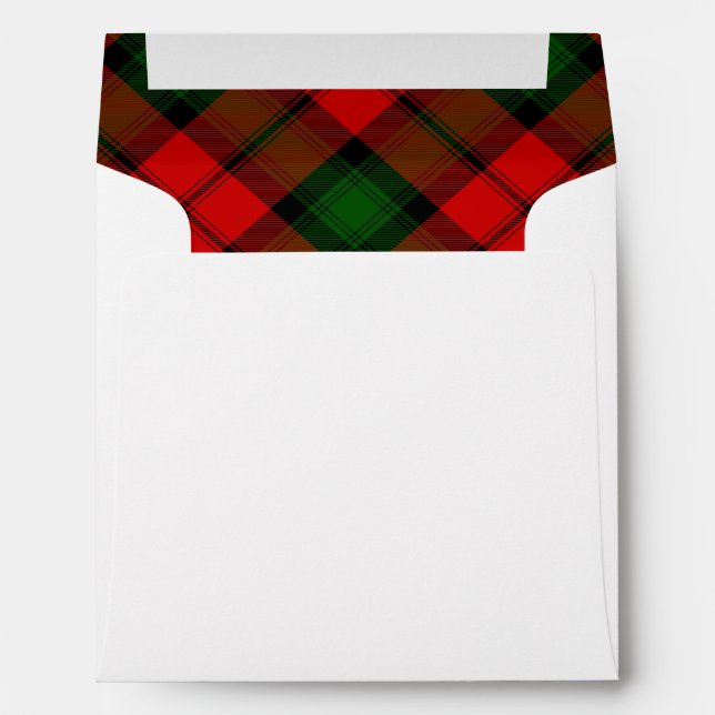 Kerr tartan red green plaid envelopes (Back (Bottom))