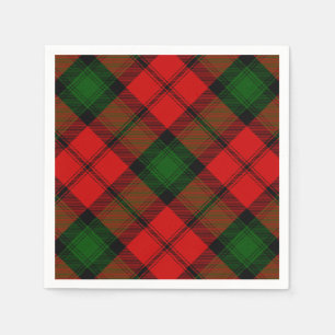 Kerr tartan red green plaid napkin