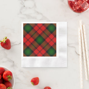 Kerr tartan red green plaid napkin