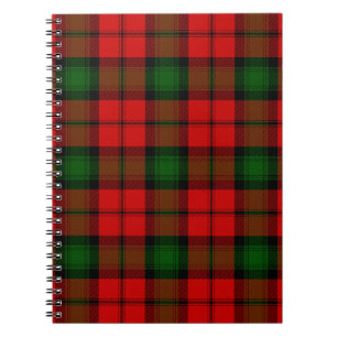 Kerr tartan red green plaid notebook