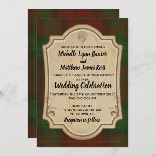 Kerr Tartan Wedding Invitation