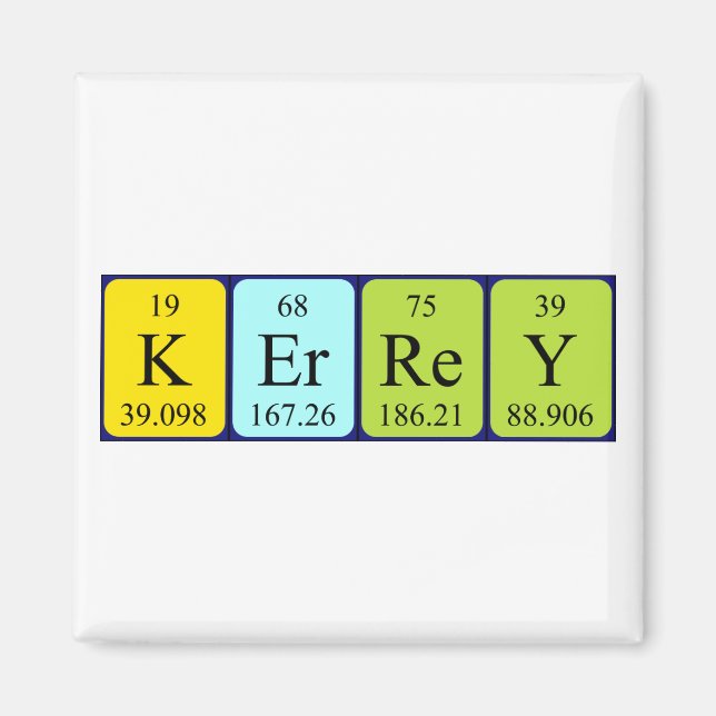 Kerrey periodic table name magnet (Front)