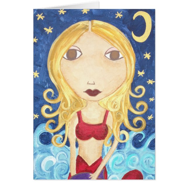 Kerri Ambrosino Art Card Mermaid Ocean (Front)