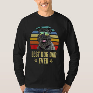 Kerry Blue Terrier Best Dog Dad Ever Retro Sunset T-Shirt