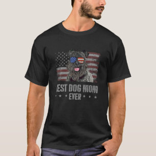 Kerry Blue Terrier Best Dog Mum Ever Retro USA Ame T-Shirt