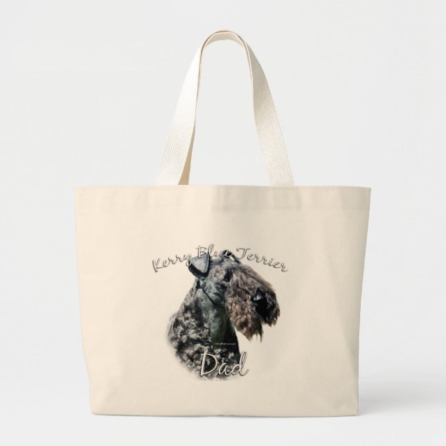 Kerry Blue Terrier Dad 2 Large Tote Bag (Front)