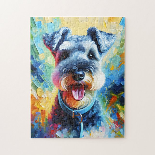 Kerry Blue Terrier Dog Acrylic Print Dog Lover Jigsaw Puzzle (Vertical)