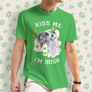 Kerry Blue Terrier Dog lover Fun Kiss me I'm Irish T-Shirt