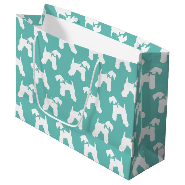Kerry Blue Terrier Dog Puppy Large Gift Bag (Front Angled)