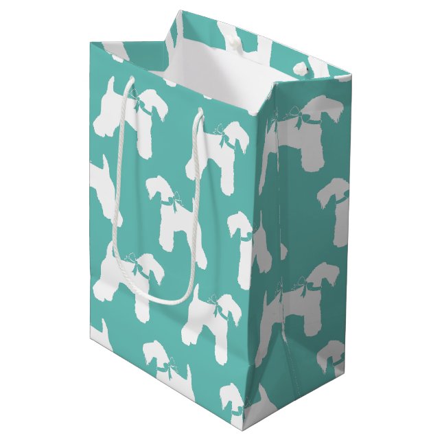Kerry Blue Terrier Dog Puppy Medium Gift Bag (Front Angled)