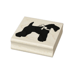 Kerry Blue Terrier Dog Puppy Rubber Stamp