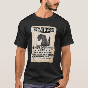 Kerry Blue Terrier Dog wanted poster for Men Wome T-Shirt