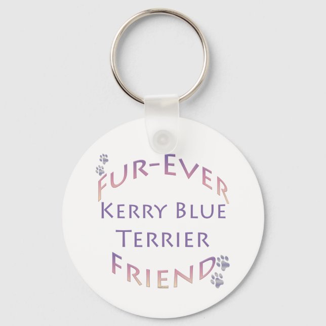 Kerry Blue Terrier Furever Key Ring (Front)