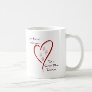 Kerry Blue Terrier Heart Belongs Coffee Mug