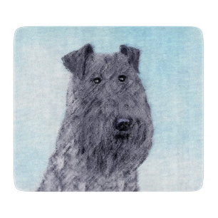 Kerry Blue Terrier Painting Cute Original Dog Art Cutting Board