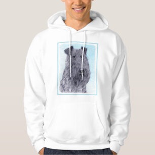 Kerry Blue Terrier Painting Cute Original Dog Art Hoodie