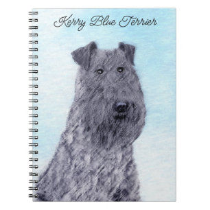 Kerry Blue Terrier Painting Cute Original Dog Art Notebook