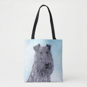 Kerry Blue Terrier Painting Cute Original Dog Art Tote Bag