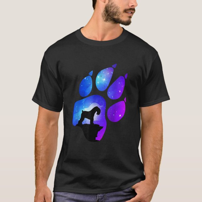 Kerry Blue Terrier Paw Dog  Mom Dad T-Shirt (Front)