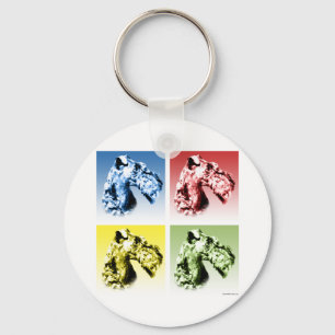 Kerry Blue Terrier Popart Key Ring