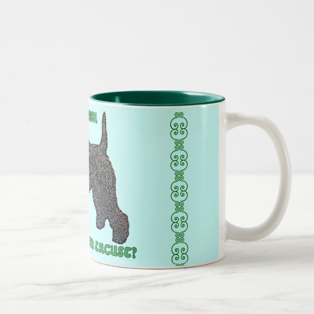 KERRY BLUE TERRIER Two-Tone COFFEE MUG (Right)