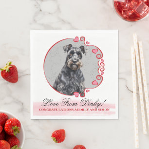Kerry Blue Terrier Wedding Napkins With Dogs Photo
